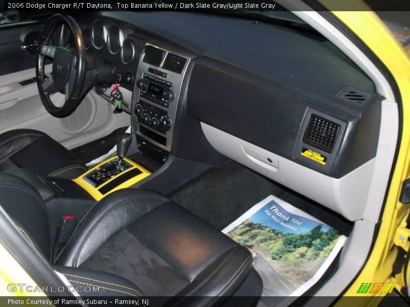 Top Banana Yellow / Dark Slate Gray/Light Slate Gray 2006 Dodge Charger R/T Daytona
