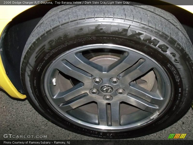 Top Banana Yellow / Dark Slate Gray/Light Slate Gray 2006 Dodge Charger R/T Daytona
