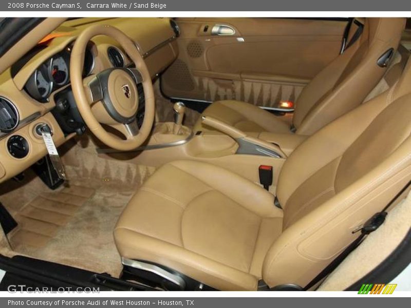 Carrara White / Sand Beige 2008 Porsche Cayman S