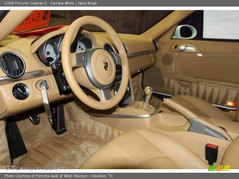 Carrara White / Sand Beige 2008 Porsche Cayman S