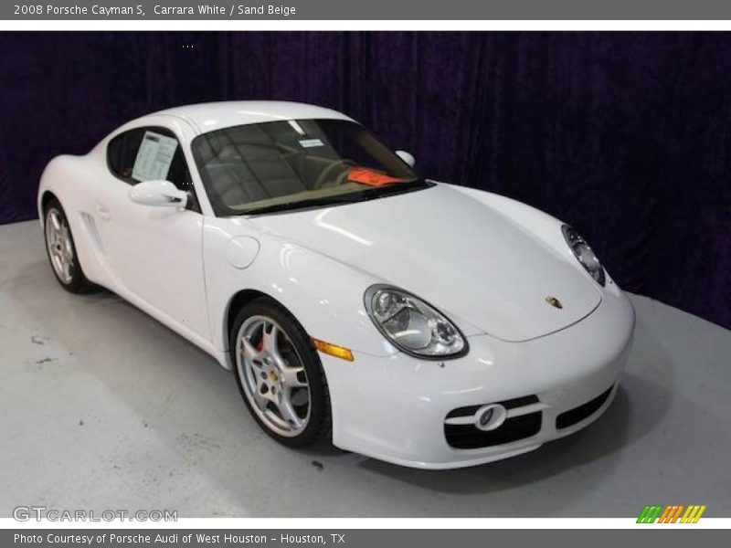 Carrara White / Sand Beige 2008 Porsche Cayman S