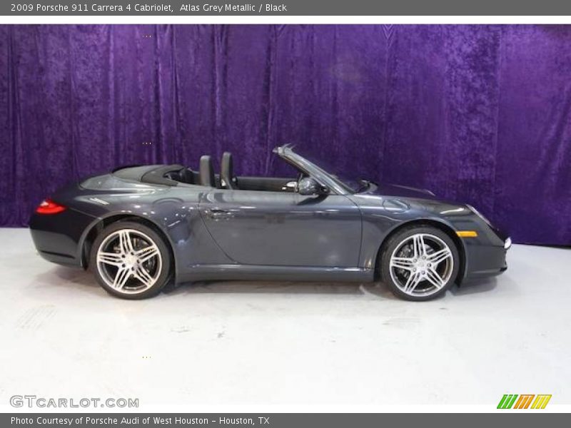 Atlas Grey Metallic / Black 2009 Porsche 911 Carrera 4 Cabriolet