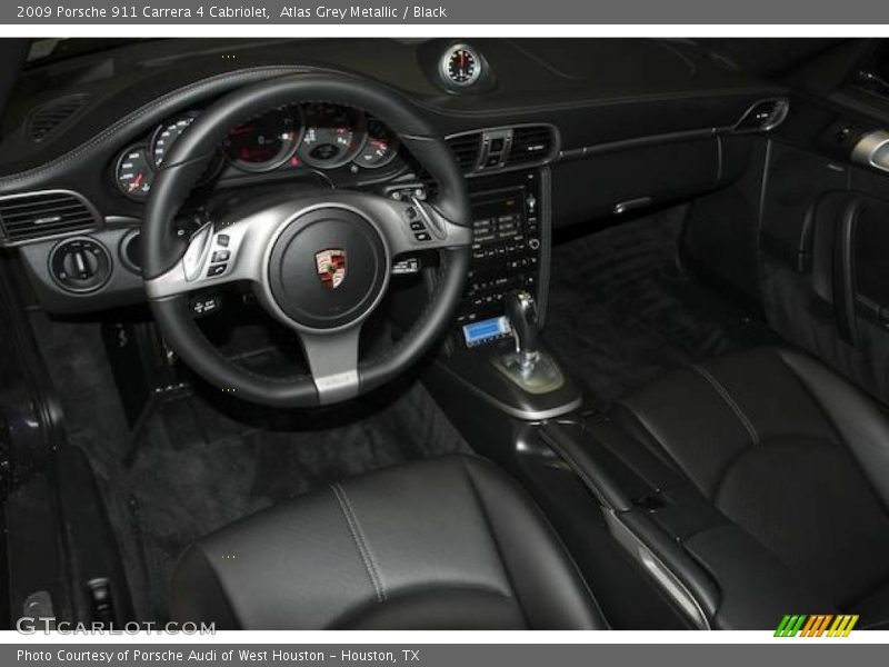 Atlas Grey Metallic / Black 2009 Porsche 911 Carrera 4 Cabriolet