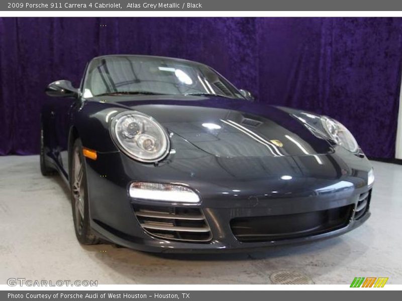 Atlas Grey Metallic / Black 2009 Porsche 911 Carrera 4 Cabriolet