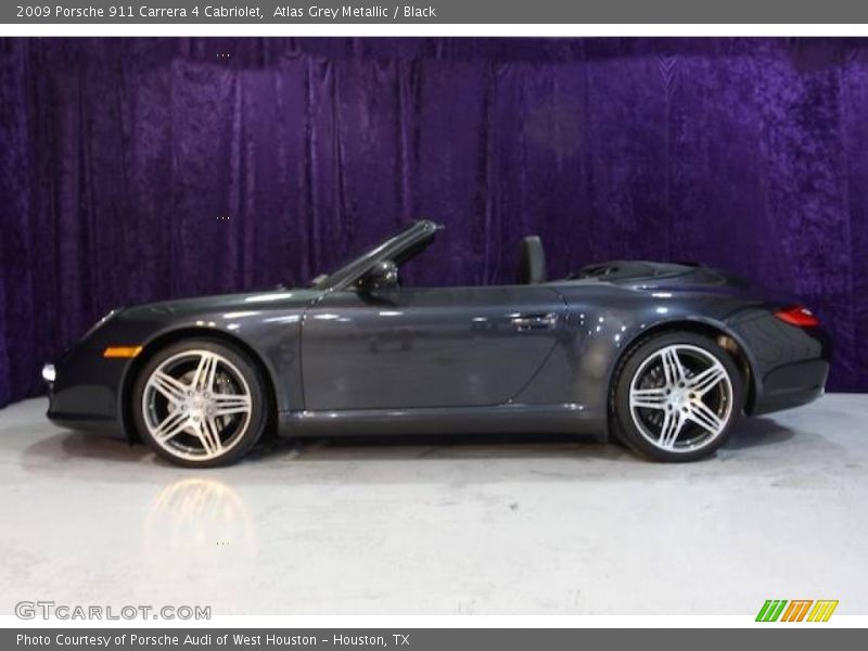 Atlas Grey Metallic / Black 2009 Porsche 911 Carrera 4 Cabriolet