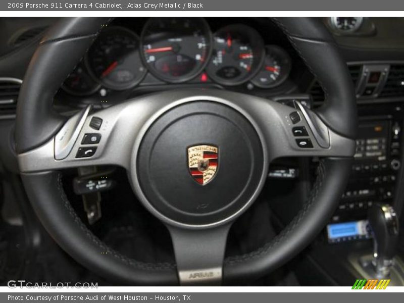 Atlas Grey Metallic / Black 2009 Porsche 911 Carrera 4 Cabriolet
