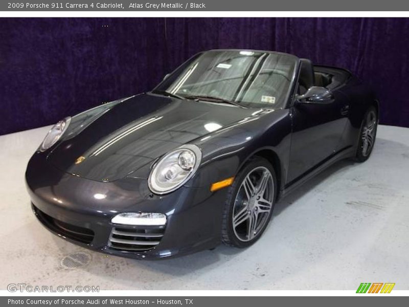 Atlas Grey Metallic / Black 2009 Porsche 911 Carrera 4 Cabriolet