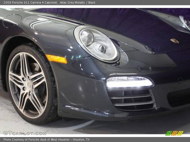 Atlas Grey Metallic / Black 2009 Porsche 911 Carrera 4 Cabriolet