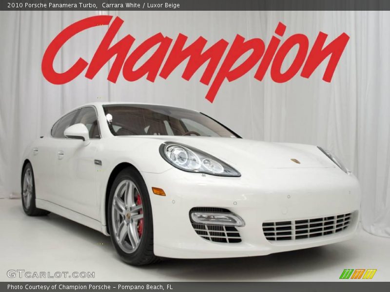 Carrara White / Luxor Beige 2010 Porsche Panamera Turbo