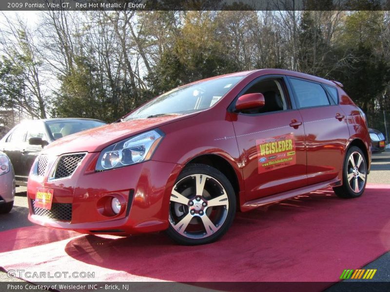 Red Hot Metallic / Ebony 2009 Pontiac Vibe GT