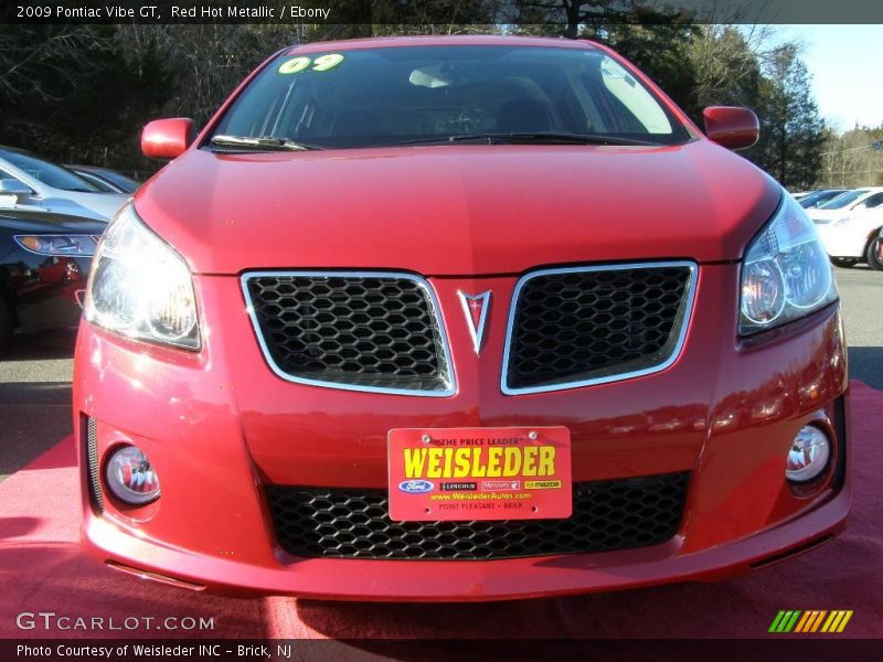 Red Hot Metallic / Ebony 2009 Pontiac Vibe GT