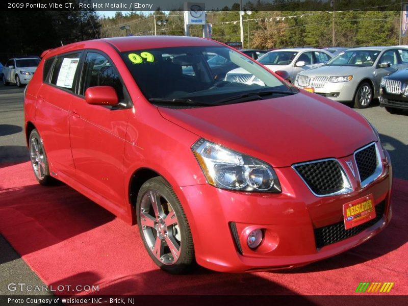 Red Hot Metallic / Ebony 2009 Pontiac Vibe GT
