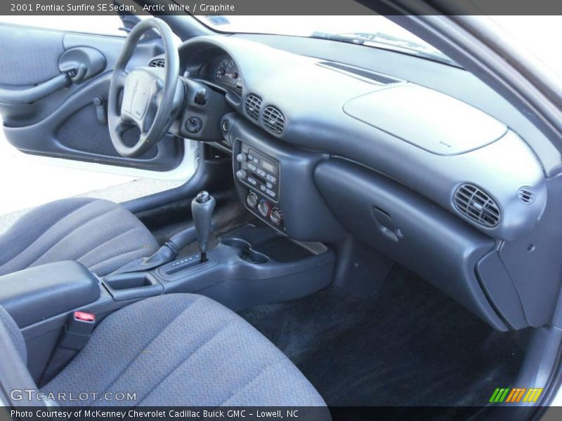 Arctic White / Graphite 2001 Pontiac Sunfire SE Sedan