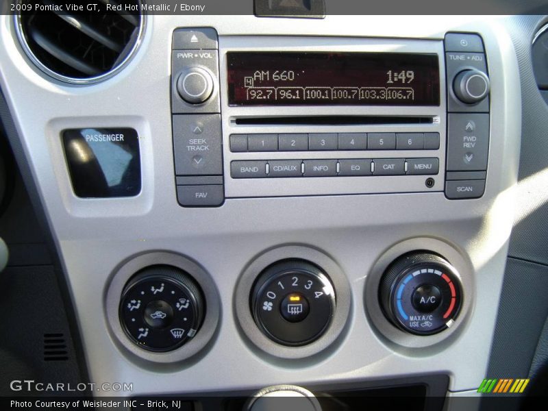 Red Hot Metallic / Ebony 2009 Pontiac Vibe GT