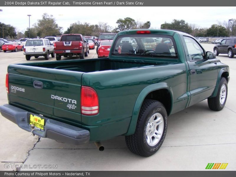 Timberline Green Pearl / Dark Slate Gray 2004 Dodge Dakota SXT Regular Cab