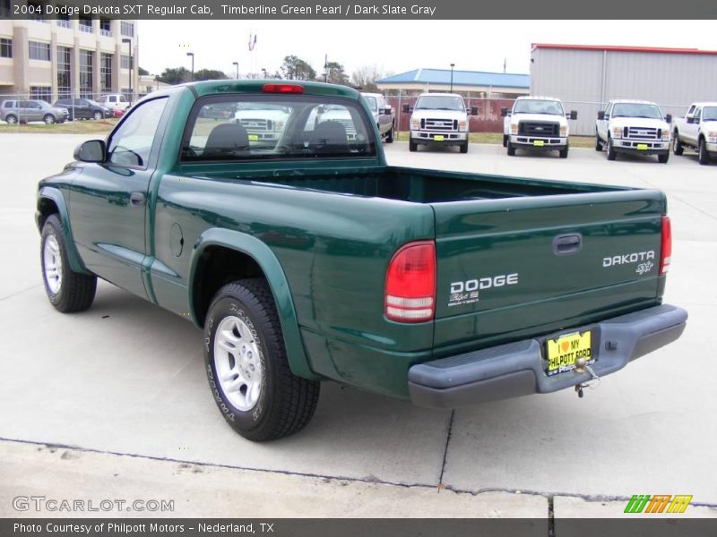 Timberline Green Pearl / Dark Slate Gray 2004 Dodge Dakota SXT Regular Cab
