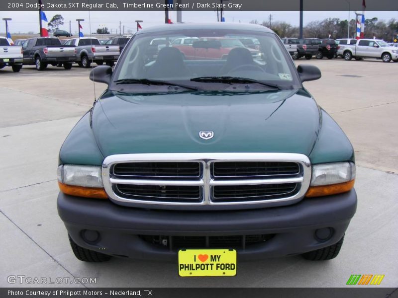 Timberline Green Pearl / Dark Slate Gray 2004 Dodge Dakota SXT Regular Cab