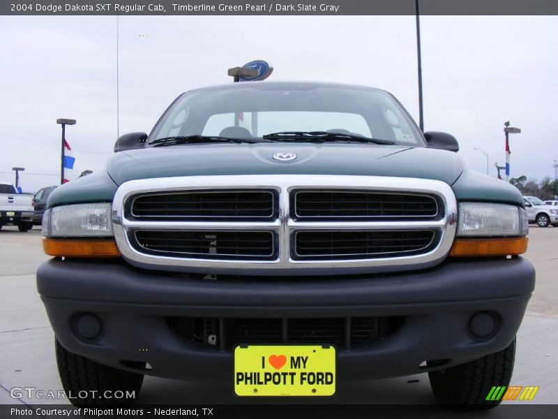 Timberline Green Pearl / Dark Slate Gray 2004 Dodge Dakota SXT Regular Cab