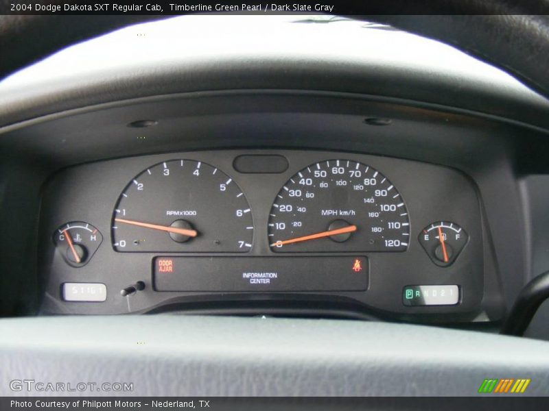 Timberline Green Pearl / Dark Slate Gray 2004 Dodge Dakota SXT Regular Cab