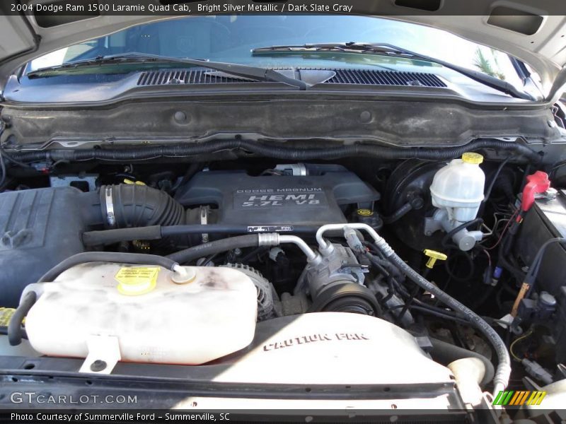 Bright Silver Metallic / Dark Slate Gray 2004 Dodge Ram 1500 Laramie Quad Cab