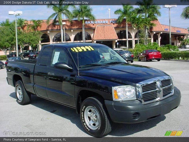 Black / Medium Slate Gray 2006 Dodge Dakota ST Club Cab