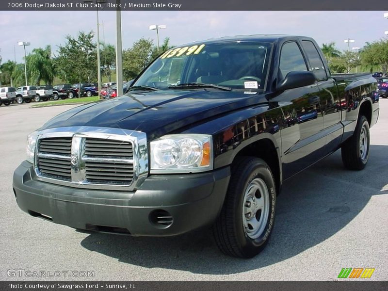 Black / Medium Slate Gray 2006 Dodge Dakota ST Club Cab