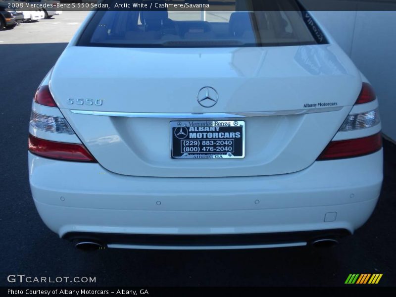 Arctic White / Cashmere/Savanna 2008 Mercedes-Benz S 550 Sedan