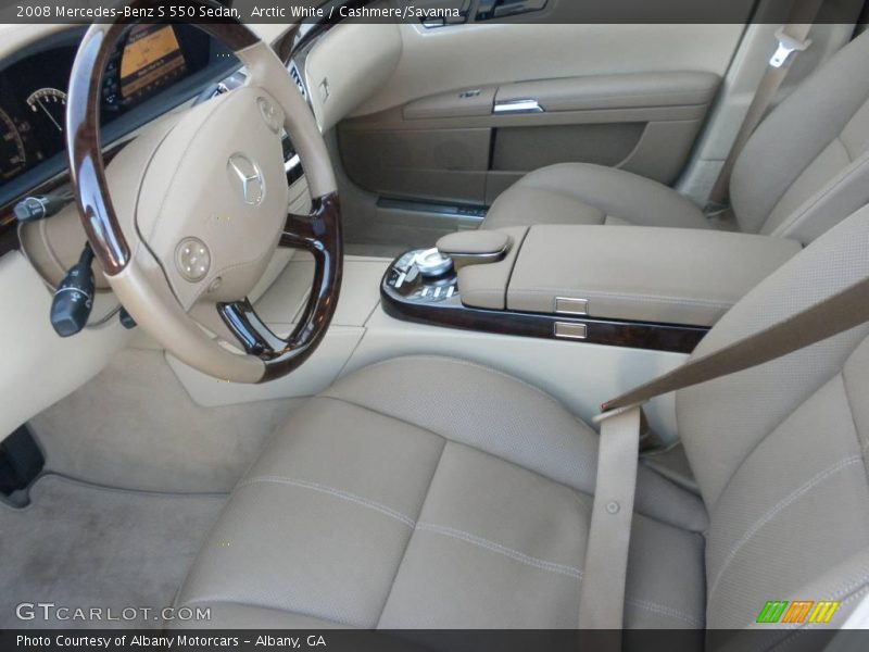 Arctic White / Cashmere/Savanna 2008 Mercedes-Benz S 550 Sedan