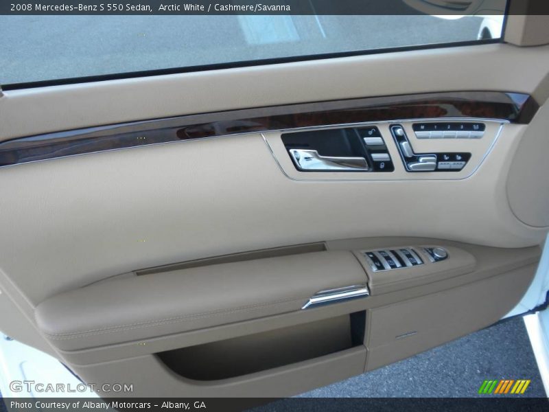Arctic White / Cashmere/Savanna 2008 Mercedes-Benz S 550 Sedan