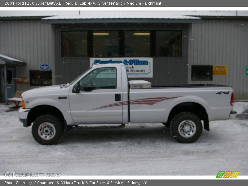 Silver Metallic / Medium Parchment 2001 Ford F250 Super Duty XLT Regular Cab 4x4