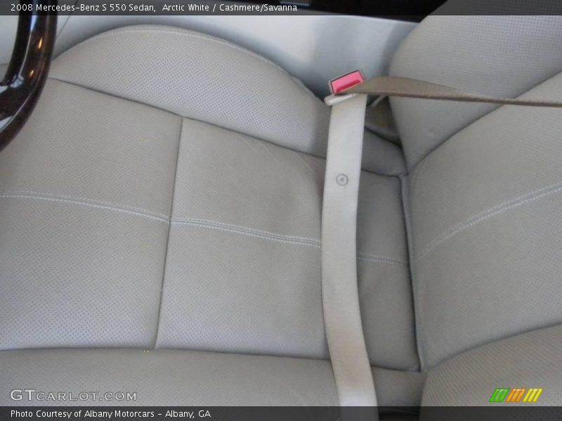Arctic White / Cashmere/Savanna 2008 Mercedes-Benz S 550 Sedan