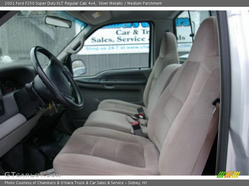 Silver Metallic / Medium Parchment 2001 Ford F250 Super Duty XLT Regular Cab 4x4