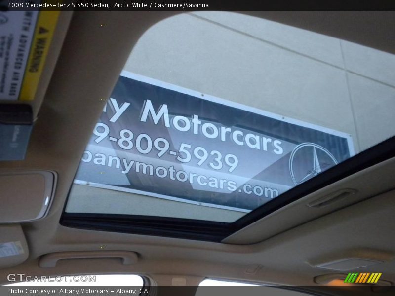 Arctic White / Cashmere/Savanna 2008 Mercedes-Benz S 550 Sedan