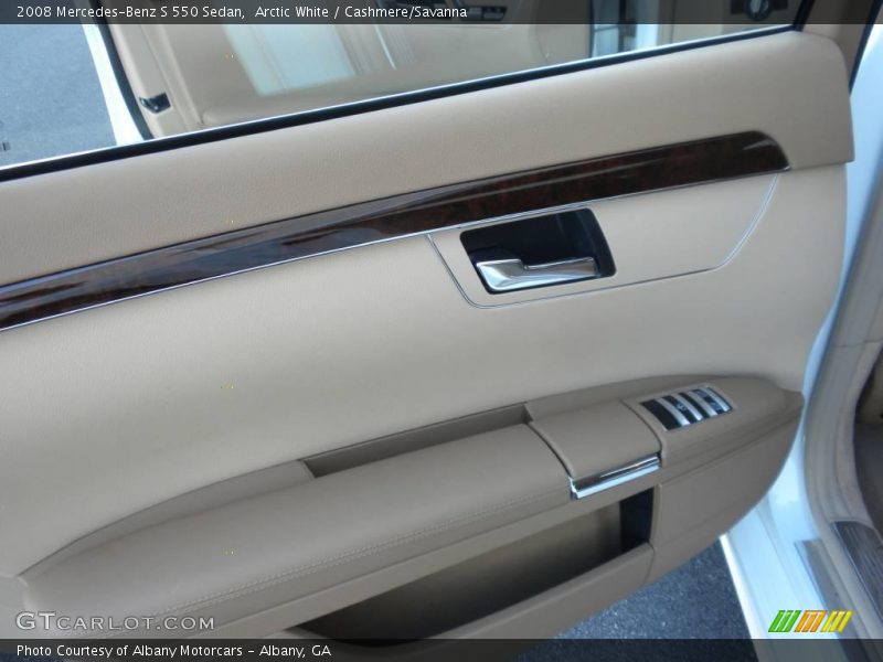Arctic White / Cashmere/Savanna 2008 Mercedes-Benz S 550 Sedan