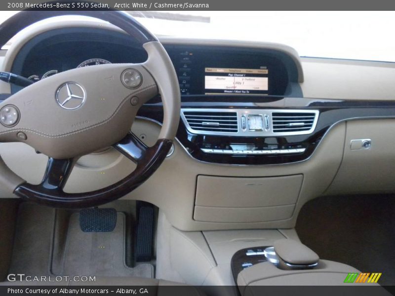 Arctic White / Cashmere/Savanna 2008 Mercedes-Benz S 550 Sedan