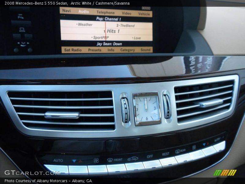 Arctic White / Cashmere/Savanna 2008 Mercedes-Benz S 550 Sedan