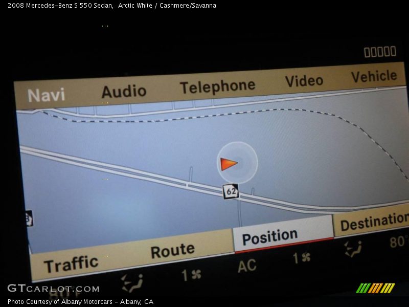 Arctic White / Cashmere/Savanna 2008 Mercedes-Benz S 550 Sedan