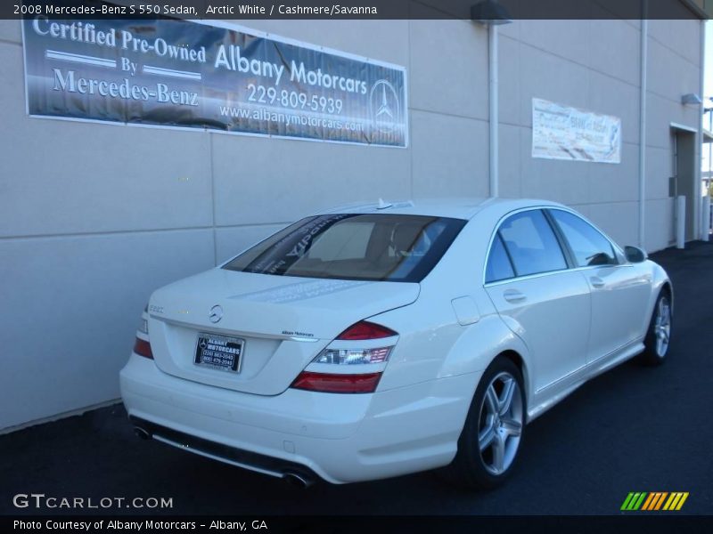 Arctic White / Cashmere/Savanna 2008 Mercedes-Benz S 550 Sedan