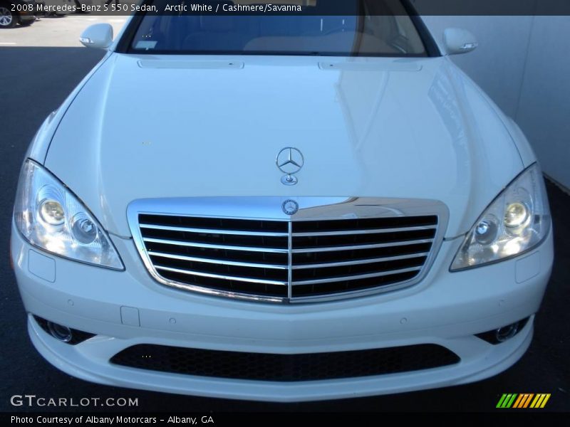 Arctic White / Cashmere/Savanna 2008 Mercedes-Benz S 550 Sedan