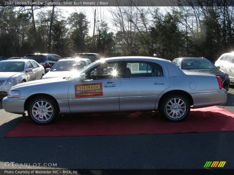 Silver Birch Metallic / Black 2007 Lincoln Town Car Signature