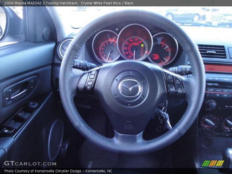 Crystal White Pearl Mica / Black 2009 Mazda MAZDA3 s Touring Hatchback