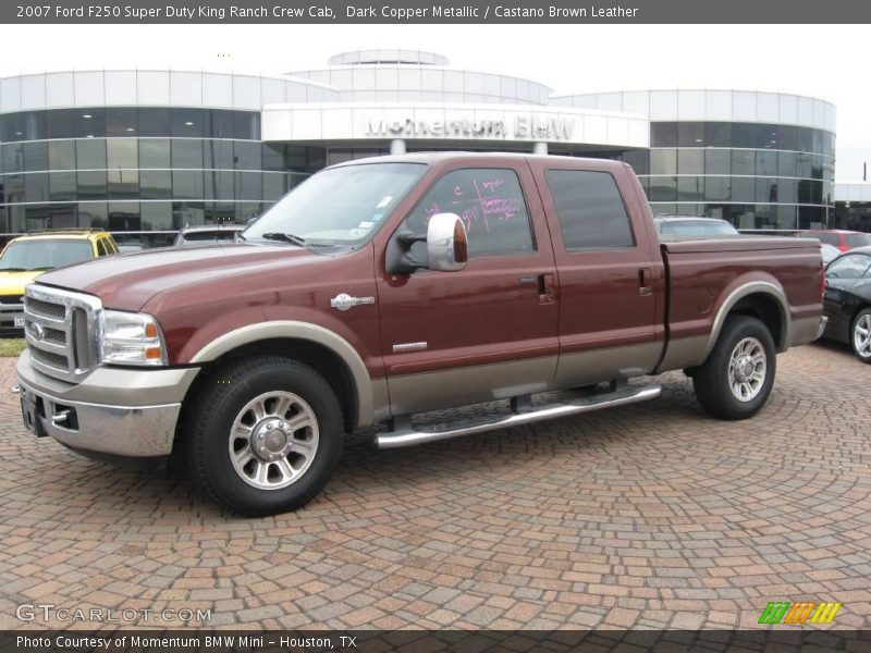 Dark Copper Metallic / Castano Brown Leather 2007 Ford F250 Super Duty King Ranch Crew Cab