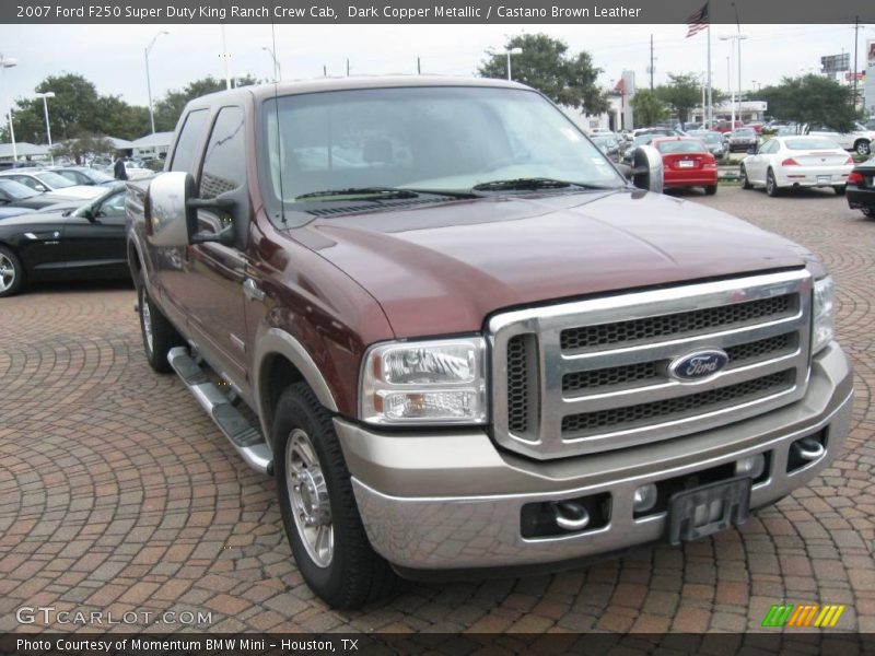 Dark Copper Metallic / Castano Brown Leather 2007 Ford F250 Super Duty King Ranch Crew Cab