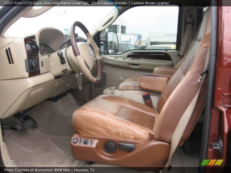 Dark Copper Metallic / Castano Brown Leather 2007 Ford F250 Super Duty King Ranch Crew Cab