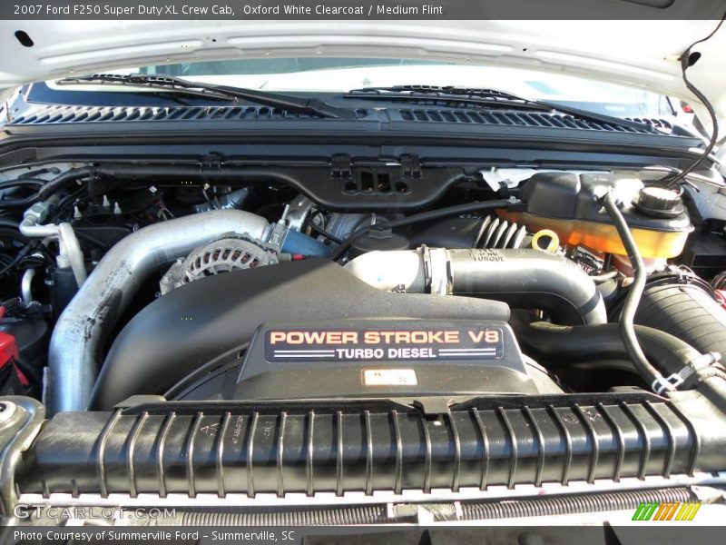 Oxford White Clearcoat / Medium Flint 2007 Ford F250 Super Duty XL Crew Cab
