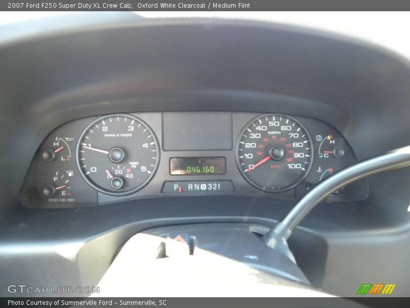 Oxford White Clearcoat / Medium Flint 2007 Ford F250 Super Duty XL Crew Cab