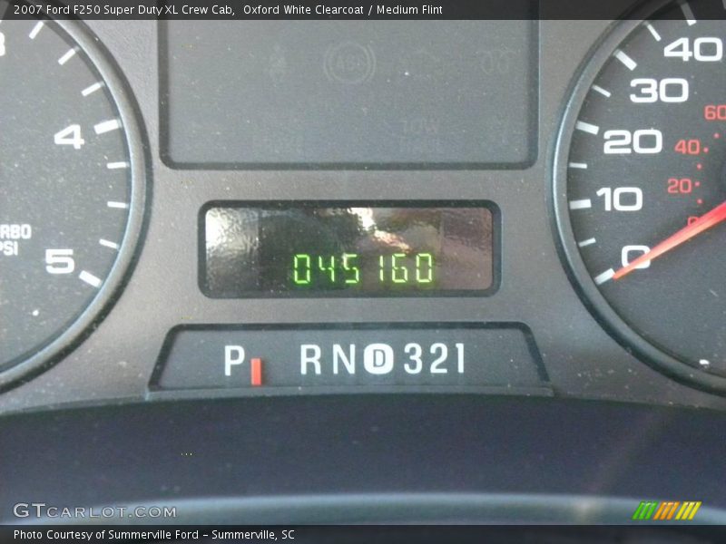 Oxford White Clearcoat / Medium Flint 2007 Ford F250 Super Duty XL Crew Cab