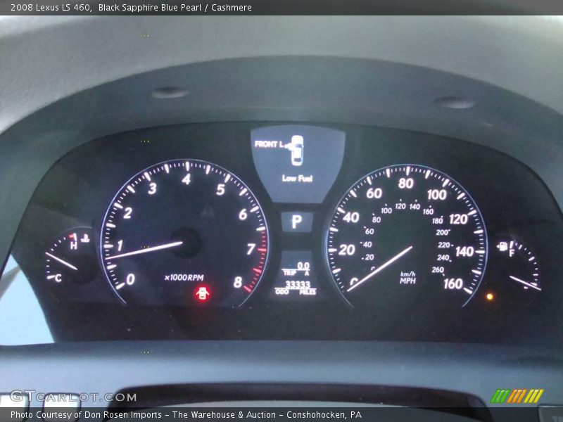 Black Sapphire Blue Pearl / Cashmere 2008 Lexus LS 460