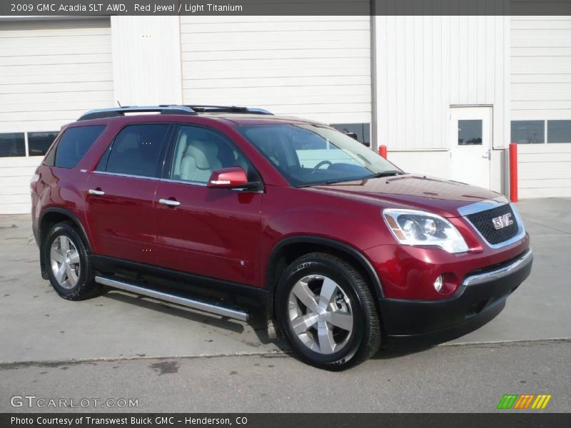 Red Jewel / Light Titanium 2009 GMC Acadia SLT AWD