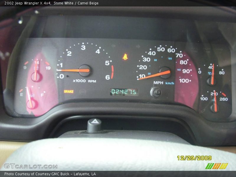 Stone White / Camel Beige 2002 Jeep Wrangler X 4x4